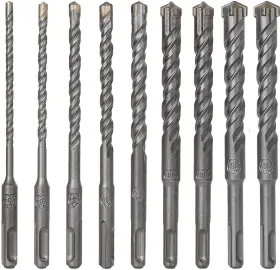 Aconnet 696629693237 9 Pack 3/16 Inch - 5/8 Masonry Drill Bit Set 3/8 Sds Plus Rotary Hamme