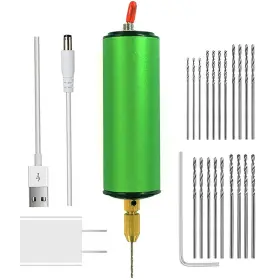 Afantti 606682937438 Mini Corded Electric Hand Held Drill Kit Micro Small Pin Vise Set For Wood Re