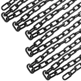 Akolafe Alus-m6chain-1p-bla-231115 19.7 Ft Long Black Chain Link 1/4 Inch Heavy Duty Bulk Decorative For