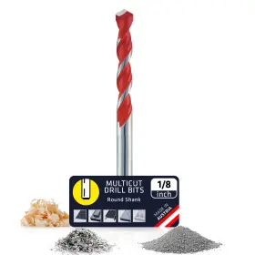 Alpen 0017200300197 Multicut Drill Bit 1/8 Inch Bits For Versatile Drilling In Tiles Mas