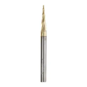 Amana Tool 738685464724 46472 Metric Cnc 2d And 3d Carving 5.4 Deg Tapered Angle Ball Tip X 1.5 Dia
