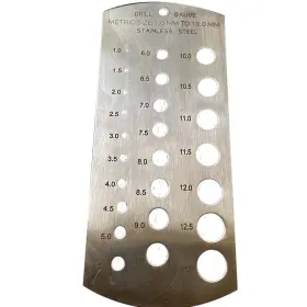 Annafi 643570005176 Diy Drill Measurement Gauge Tool Stainless Steel 1/16 Inch - 1/2 By 64t
