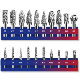 Amcbmf20p Aresmro Carbide Burr Set 1/8 Inch Shank 3mm Diameter 20pc Tungsten