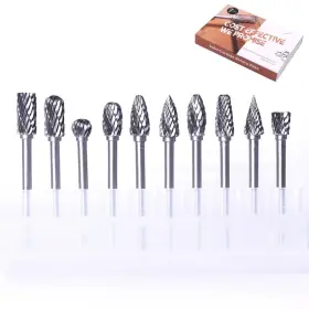 Cnmx-hardlines-496146 Atoplee Fba 1/8 Inch Shank Carbide Burr Bits 10pcs Tungsten Rotary Tool Doubl Cnmx-hardlines-496146 Atoplee Fba 1/8 Inch Shank Carbide Burr Bits 10pcs Tungsten Rotary Tool Doubl