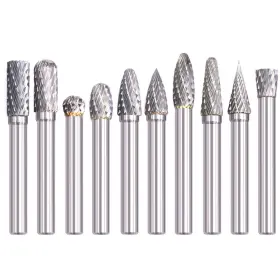 Atourer 605826423950 Carbide Burr Set 1/4 Shank Tungsten Rotary Burs Die Grinder Bits Accessories