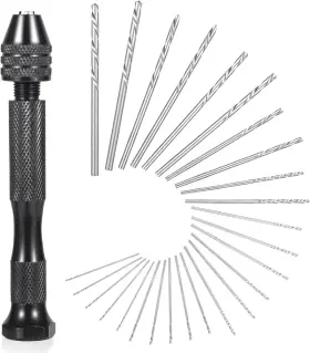 Aupzimi Amz-tl-1001 26 Pcs Micro Drill Bit Set Pin Vise Hand Manual Jewelry With Drill