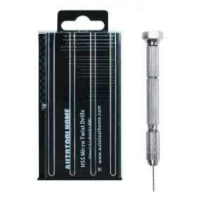 Autotoolhome Zh0060 Precision Pin Vise Copper Hand Drill Set With 20pc Micro Mini