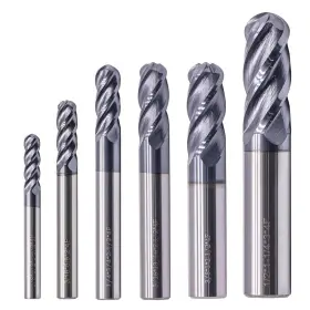 Bestparts Bestparts-bb-553 High Performance 6pcs Solid Carbide Ball Nose End Mills Set 1/8 Inch 3