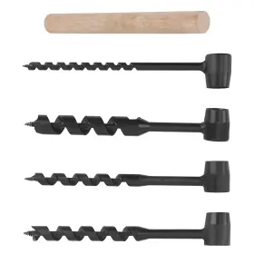 Bfo Cpi1gh 4 Pcs Hand Auger Wood Drill Bushcraft Gear Survival Tools For Outdoor Camping