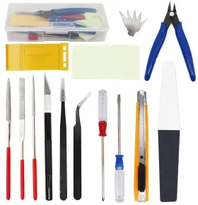 Binifimux 680727733605 18pcs Crafts Basic Model Tool Kit Hobby Building Tools Set With Ho