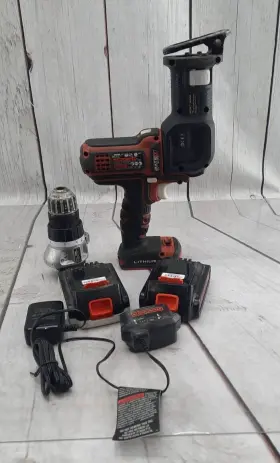 Bdcdmt120 Black Decker Bocmdt120 And Drill/reciprocating Saw Attachment/charger/2 Batteries