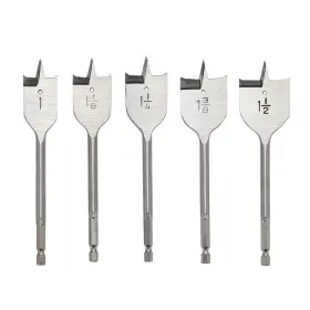 Bl-spade-1-1.5 Bluenathxrpr 757277496530 5 Pcs 1 Inch To 1-1/2 Wood Spade Drill Bit Set Paddle Flat Bits