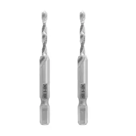 Jr230129031 Bonsicoky 2 Pcs 8-32nc Combination Tap And Drill Bit Multi Use Countersink Hex Si