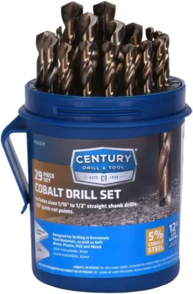 26929 Century Drill & Tool And 29 Pc Set Jobber Bit Cobalt Steel High Spee