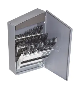 Chicago-latrobe 57719 159 Series Black Oxide Short Length Drill Set In Metal Case