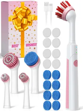 Dll-brush-zhm00 Clean Expert Electric Scrubber Cleaning Grout Brush Stocking Stuffers For Women 23 Piece