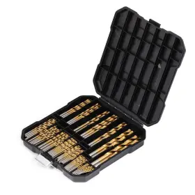 Comoware 708111223324 100 Pcs Titanium Drill Bit Set - High Speed Steel For Wood P