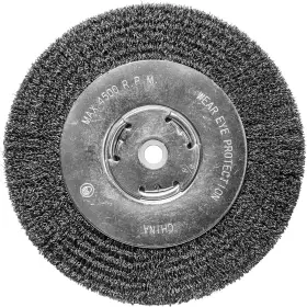 Corp 76868 Bench Grinder Wire Wheel 8 Inch Wide Face Heat-treated Steel