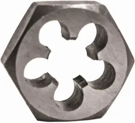 Corp 98212 9/16-18 Nf Hex Die Precision Cut External Threads High Carbon Alloy