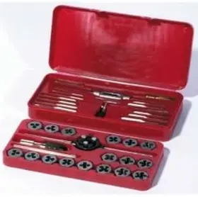 Corp 98912 Metric Tap And Die Set 40 Pc Heat Treated For Durability Hand Cutting Taps Di