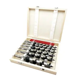 Cortool 41500008-44600012-44600058- 8 Piece Auger Drill Bit Set For Wood 9 Inch With 7 Carpentry Pencils New
