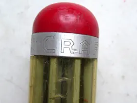No.9-4220 Craftsman Vintage 1957 Push Drill 4220 Circle F Red Top 8 Notched Points #3