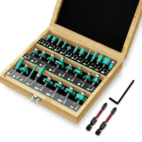 Be-2jcv-lxzl Csoom 30pcs Router Bits Set - 1/4inch Shank With Professional Woodworking Too