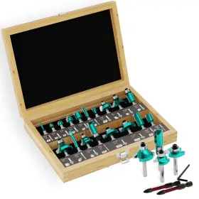 Jf-mgqj-pw2c Csoom 20pcs Router Bits 1/4 Inch Woodwork Tools Professional Carbide M