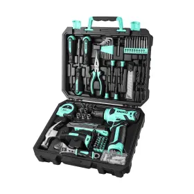 Dkmt126-cy Dekopro 8v Cordless Drill Set 126 Piece Tool Kit With Home ... Fast Ship