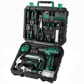 Dkmt126-gr Dekopro Drill Set 8v Green Cordless Home Tool Kit With 126 ... Fast Ship