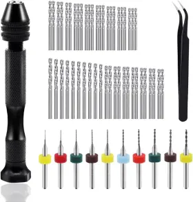 K1-o-061 Dianrui 60pcs Pin Vise Hand Drill Set Black