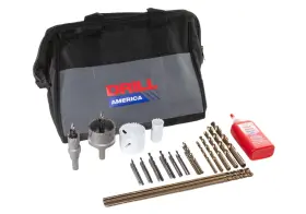 Drill America 887861329811 35 Pc Locksmith Tool Kit Hole Cutter And Tap Set With Po