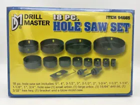 94665 Drill Master 18 Piece Hole Saw Set 3/4 Inch To 5 No. - New/sealed
