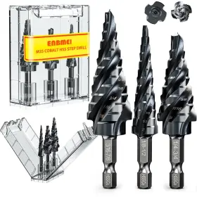 M35-step Enbmei M35 Cobalt Step Drill Bit Set Tialn Coated Unibit Metal Hole Cutte... Fast Ship