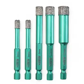 Fachlich 791180071842 Diamond Drill Bit Set 6/6/8/10/12mm Granite Porcelain Tile Bits Wit