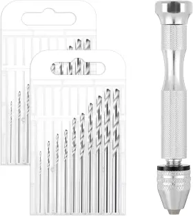 684800 Fdclixuvol Micro Drill Bit Set 21 Pcs Hand Precision Pin Vise Silver 684800 Fdclixuvol Micro Drill Bit Set 21 Pcs Hand Precision Pin Vise Silver