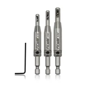 Filww Lp15 Self-centering Drill Bit Set Cc2430 3/32 Inch 7/64 9/64 Self Centering Drill