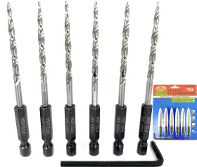 Ftg Usa 850003437071 Replacement Tapered Countersink Drill Bit Set 6 Pc #6 9/64 Inch