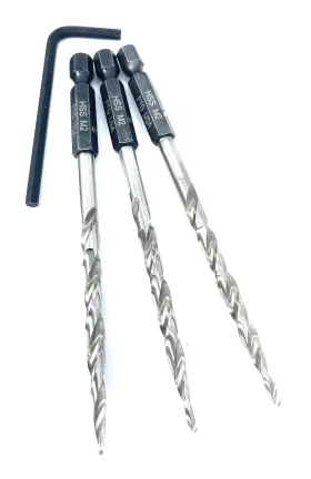 Ftg Usa Ftg-2345p Replacement Tapered Countersink Drill Bit Set 3 Pc #10 3/16 Inch