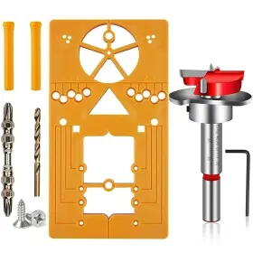 Gofidin Gf123 35mm Concealed Hinge Jig Drill Guide Sets Adjustable Bit Wo