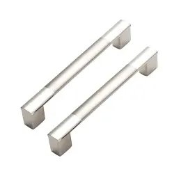 70dc128 Handlemax 6 Inch Bi-color Chrome/satin Nickel Kitchen Cabinet Dresser Drawer Handle Pull Ha