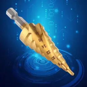 Hilitand 798382707111 Step Drill Bit High Speed Steel Stepped Cone Coated Spira