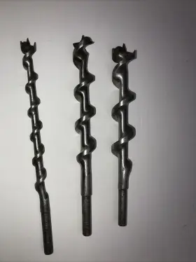 Hu-1543 Home Utility Wood Boring Spiral Auger 5.5in Bits 3/8 5/8 3/4 3bits