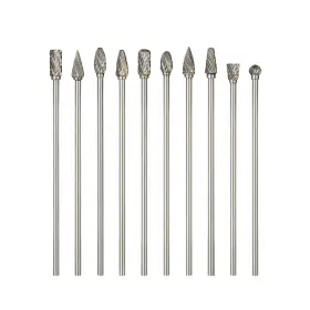 Cj01-wj41-us Homeidol 10pcs Long Carbide Burr Set 1/8 Inch Shank Total L 4 Compatible With D... Fast Ship