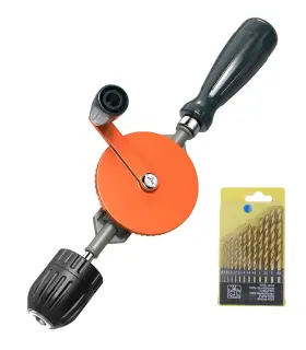 Housolution 723314018249 Hand Drill Powerful 3/8 Inches 1-10mm Capacity Manual With Prec