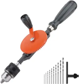 P736313084573 Housolution Hand Drill Powerful 3/8 Inches 1.5-10mm Capacity Manual Precision