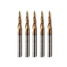 B5a5-2-h55 Hwaynct 5pcs Tapered Ball Nose End Mill Set 1/8 Inch Shank 0.5mm Radius 1.0mm Diameter