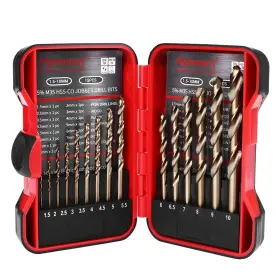 B07b7l6wvy Hymnorq Cobalt Drill Bits 15pc Set Metric Size 1.5-10mm In Indexed Case M35