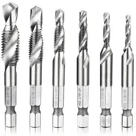 Dc016 Hymnorq 6-piece Combination Tap And Drill Bit Set With Dual Twist Flute 1