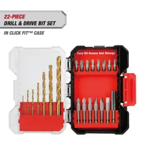 Vn-41010cf Hyper Tough 22-piece Drill And Drive Set In Click Fit Case